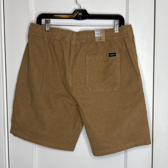 PrAna Canyon Camp Short Earthbound Mens Large/7" Corduroy Elastic Waist Drawcord - Picture 6 of 6